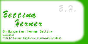 bettina herner business card